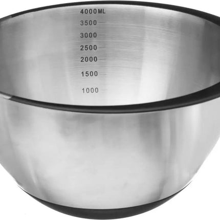 Beslagkom/mengkom RVS met antislip - 4,2L