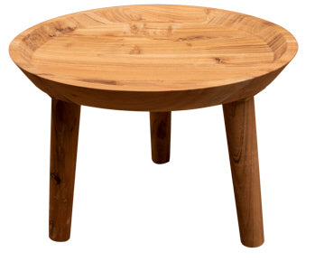 Bijzettafel bowl rond acacia 42X42XH29cm