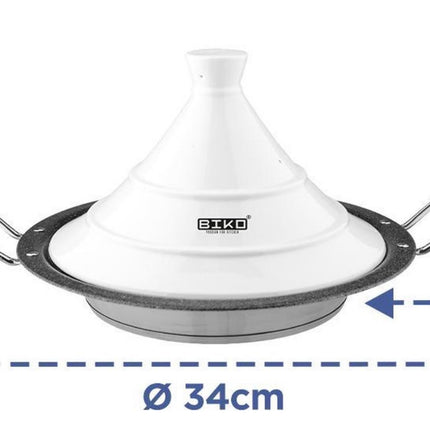 Tajine Fez - Marmercoating met anti-aanbaklaag - Tajine inductie Ø 34 cm