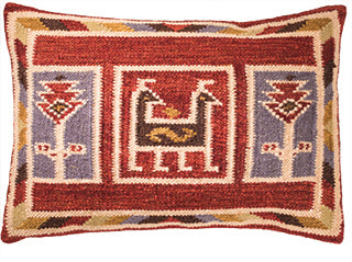 vogelgezang Kilim kussenhoes 35 x 50cm