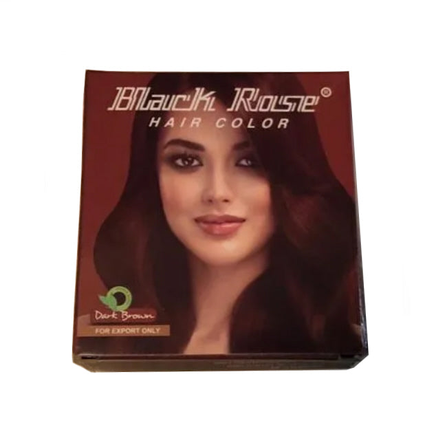 Black Rose Herbal Henna Dark Brown – henna haarverf in poeder, 5 x 10 gram
