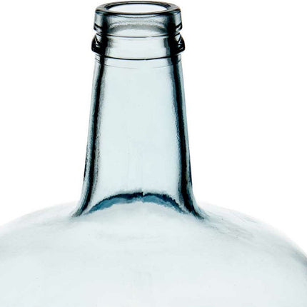 Bloemenvaas - fles - glas - blauw transparant - 22 x 39 cm - vaas