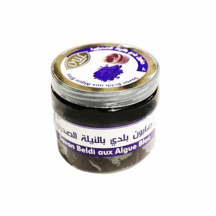 Zwarte zeep Beldi Black Soap met BLAUWE ZEEWIER