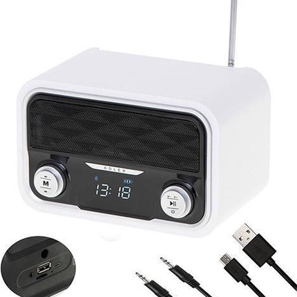 Bluetooth Design Radio - wit AD 1185 Adler
