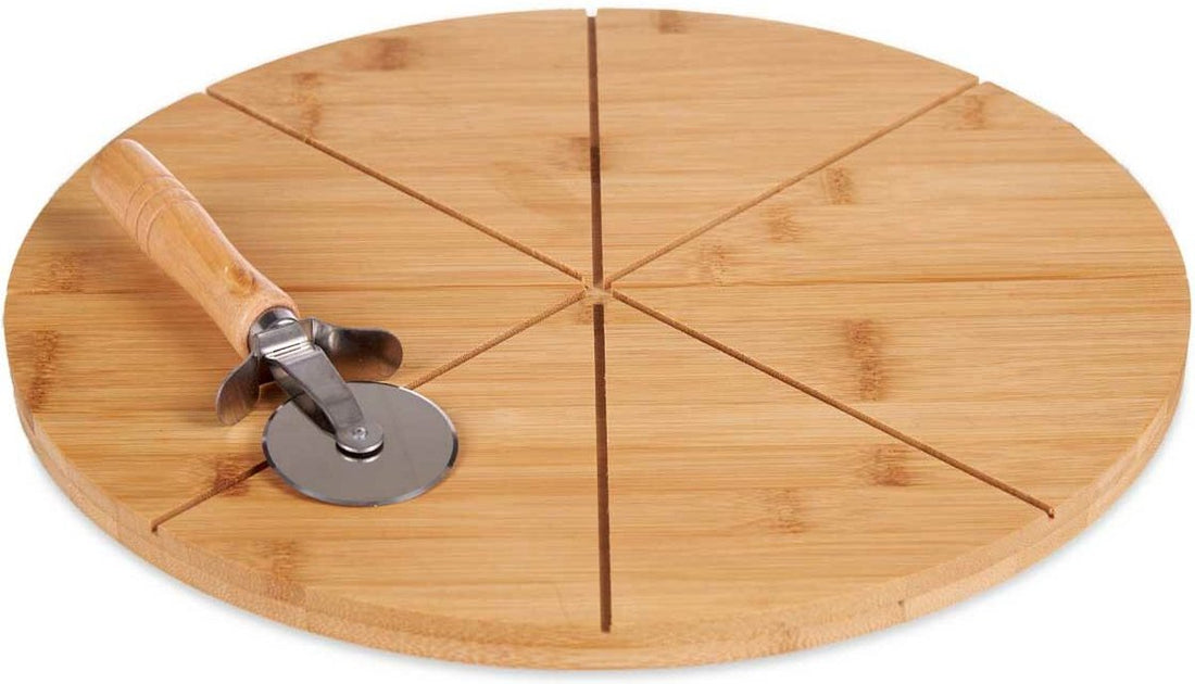 Planche à découper Pizza Marron Bambou (Ø 35 cm)