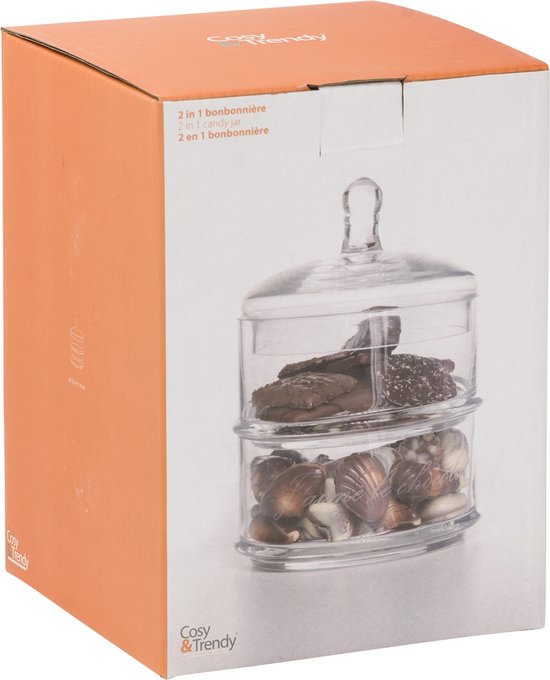 Cosy & Trendy Bonbonniere  - Glas - Ø 12 cm x 18 cm - 2- Laags