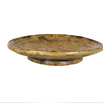 Tamegroute aardewerk bord -okergeel Ø30 cm