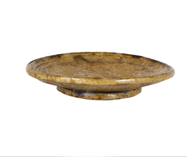 Tamegroute aardewerk bord -okergeel Ø30 cm