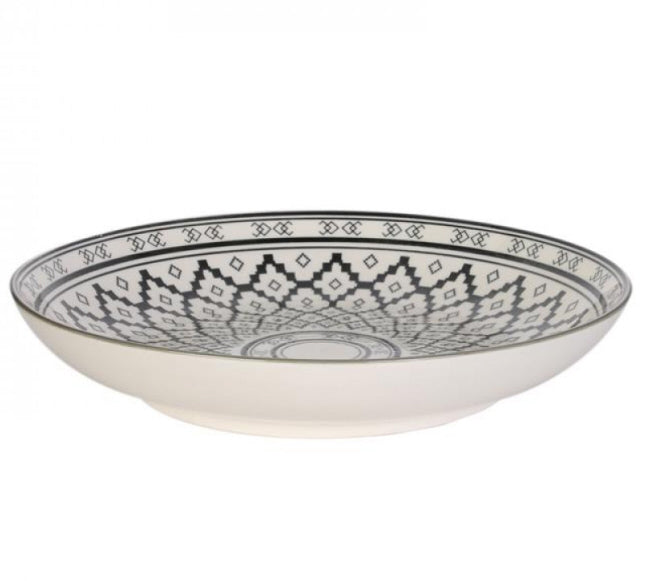 Assiette 25,5cm noir/blanc