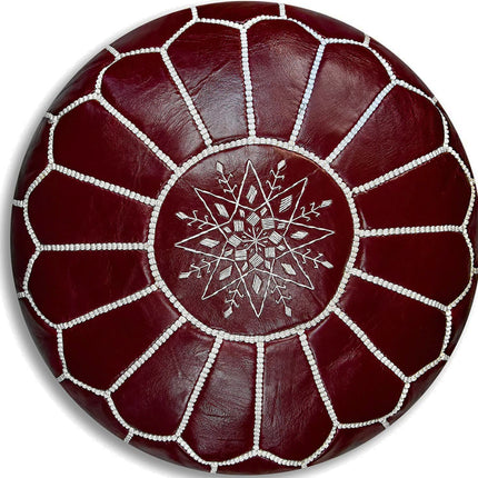 Bordeaux rood Marokkaanse Poef