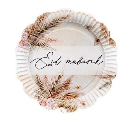 Set van 6 eid mubarak borden - Eid Boho Chic