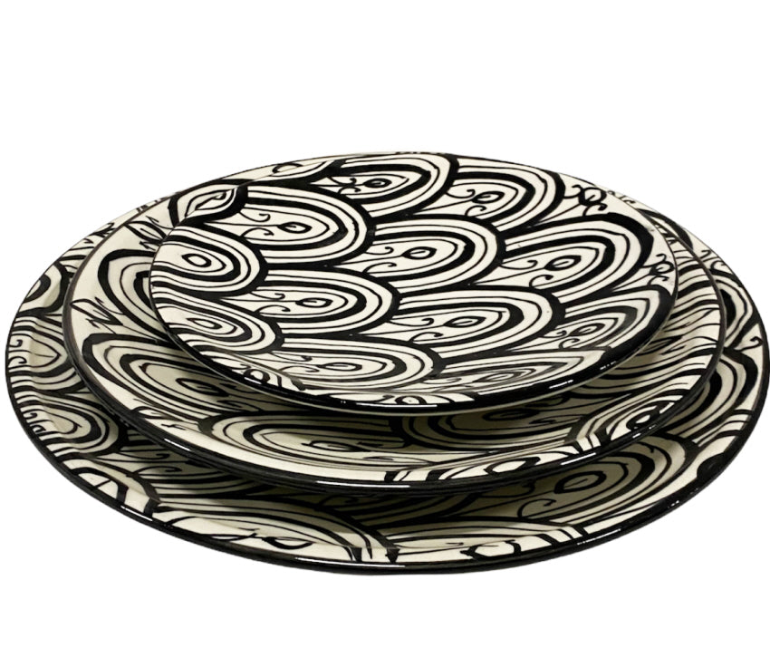 Marokkaans aardewerk bord – handbeschilderd servies in Ø 20, 25 of 30 cm