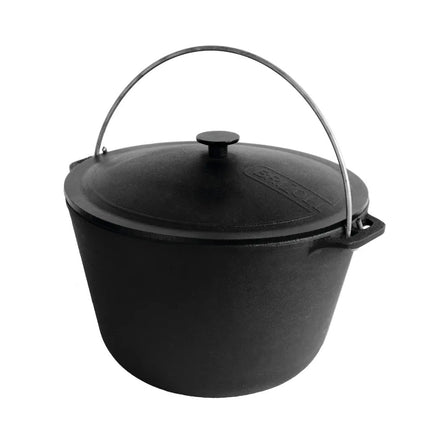 Brizoll KT06-1 Gietijzeren Ketel met Deksel 6L - Ideaal voor Koken op Open Vuur, Camping en Picknicks