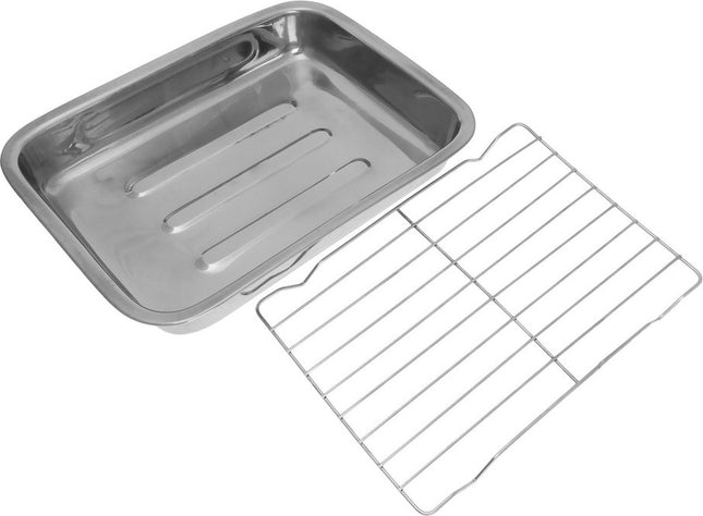 Braadblik, Bakplaat met Grill Rooster - 36 x 27 x 5.5 cm