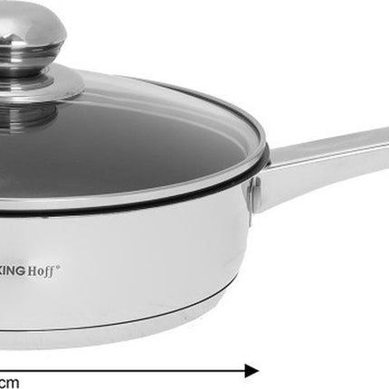 Kinghoff - Braadpan met deksel - RVS - 20 cm