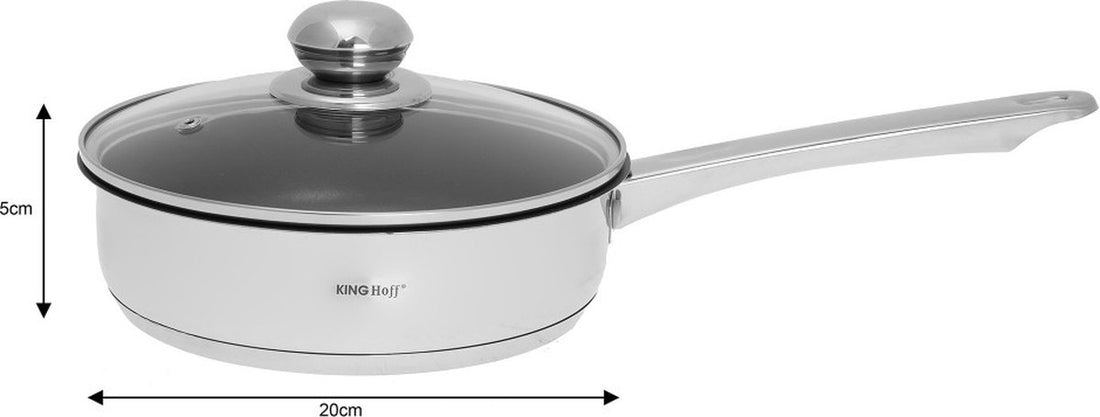Kinghoff - Faitout avec couvercle - Acier inoxydable - 20 cm