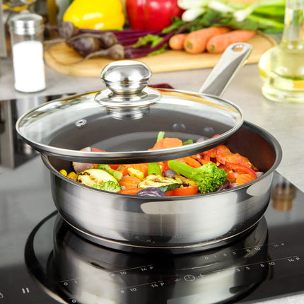 Kinghoff - Braadpan met deksel - RVS - 20 cm
