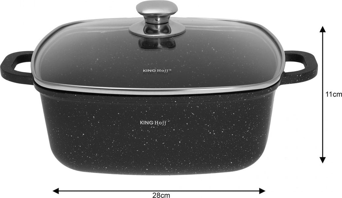 Kinghoff - Batterie de cuisine - 6 pièces - revêtement marbré