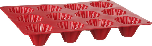 Siliconen briochevormen 34,5 x 23,2 x 4cm voor 12 briochevorm