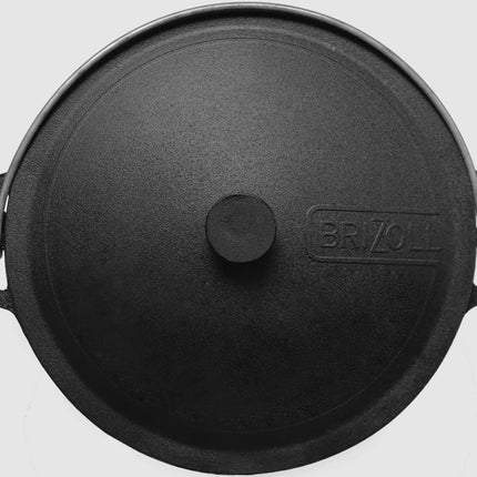 Brizoll KT06-1 Gietijzeren Ketel met Deksel 6L - Ideaal voor Koken op Open Vuur, Camping en Picknicks