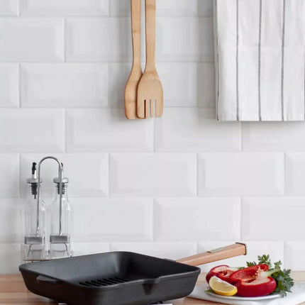 BRIZOLL Gietijzeren Grillpan Vierkant met Afneembare Handgreep - Alle warmtebronnen