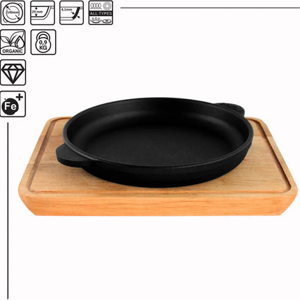 Brizoll Gietijzeren Serveerpan - gratinschaal op plank