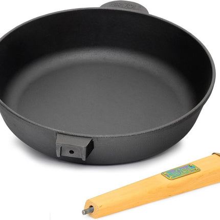 Gietijzeren Koekenpan met Houten Handvat - Brizoll Optima
