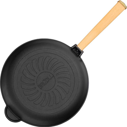 Gietijzeren Koekenpan met Houten Handvat - Brizoll Optima