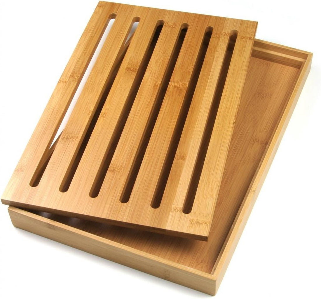 Brood snijplank - bamboe - kruimelbak - 37 x 23, 5 x 3 cm