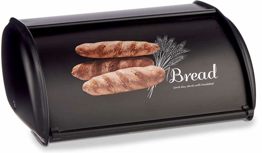 Bread Basket Black Metal (23 x 14.5 x 35.5 cm)
