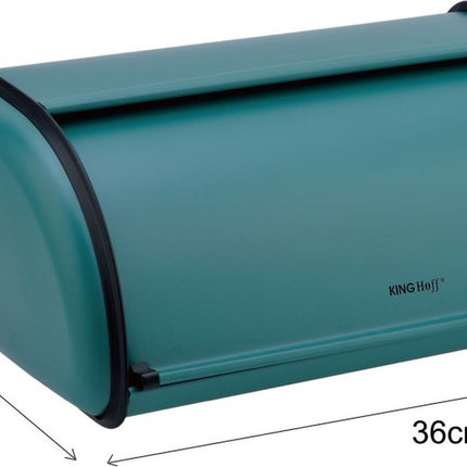 Broodtrommel - RVS - Groen - Retro - 36x24x15 cm