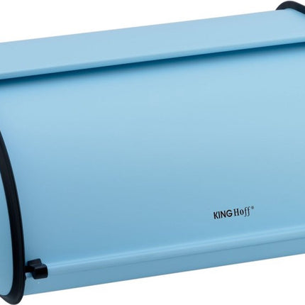 Kinghoff  - Broodtrommel - RVS - Licht blauw - Retro - 36x24x15 cm