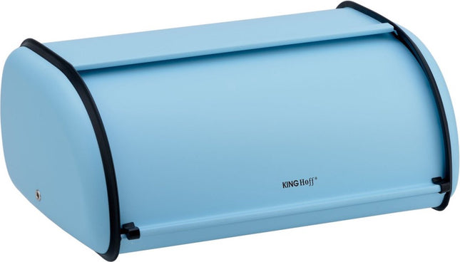 Kinghoff  - Broodtrommel - RVS - Licht blauw - Retro - 36x24x15 cm