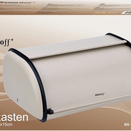 Broodtrommel - RVS - Creme - Retro - 36x24x15 cm
