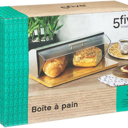 Broodtrommel bamboe met deksel - 39 x 28,5 x 14,5 cm