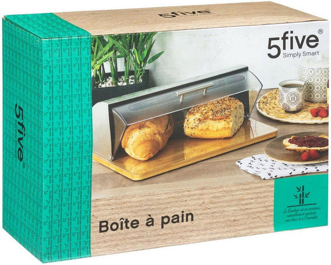 Broodtrommel bamboe met deksel - 39 x 28,5 x 14,5 cm