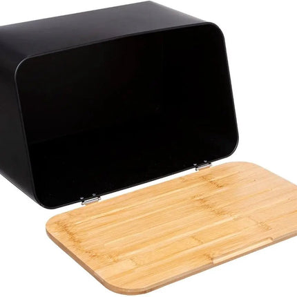 5Five - Broodtrommel met deksel - Metaal/bamboe - 37 x 22 x 23 cm