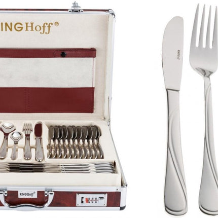 Bestekset - 12 persoons - 72-delig - Luxe Opbergkoffer - 18/10