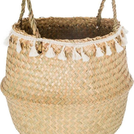Opbergmand / Buikmand Zeegras - Zandkleur Ø31 cm