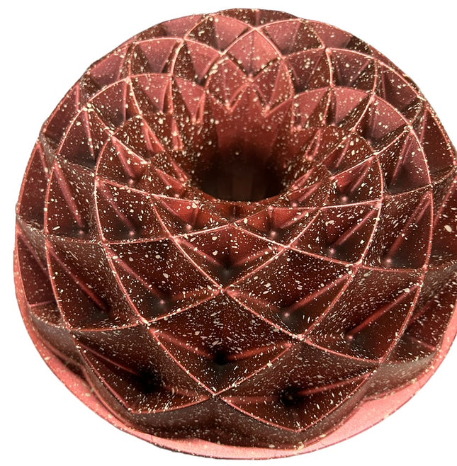 Geometrische tulband bakvorm bundt  - gegoten aluminium