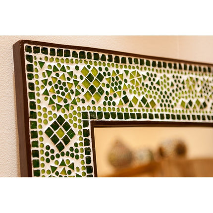 Oosterse spiegel groen met mozaïek frame