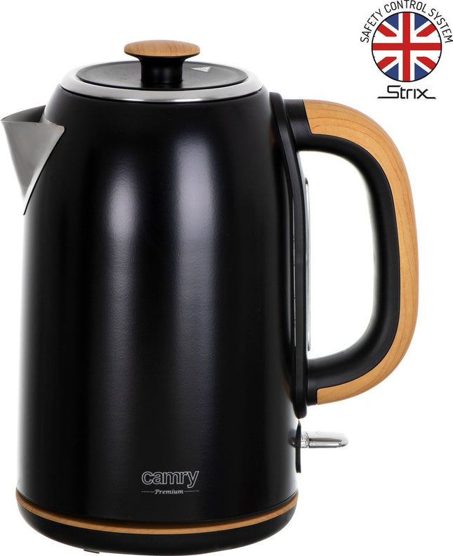 Stalen waterkoker - 1.7 liter - Strix - zwart