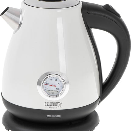 Elektrische waterkoker met thermometer - 1.7 liter - WIT