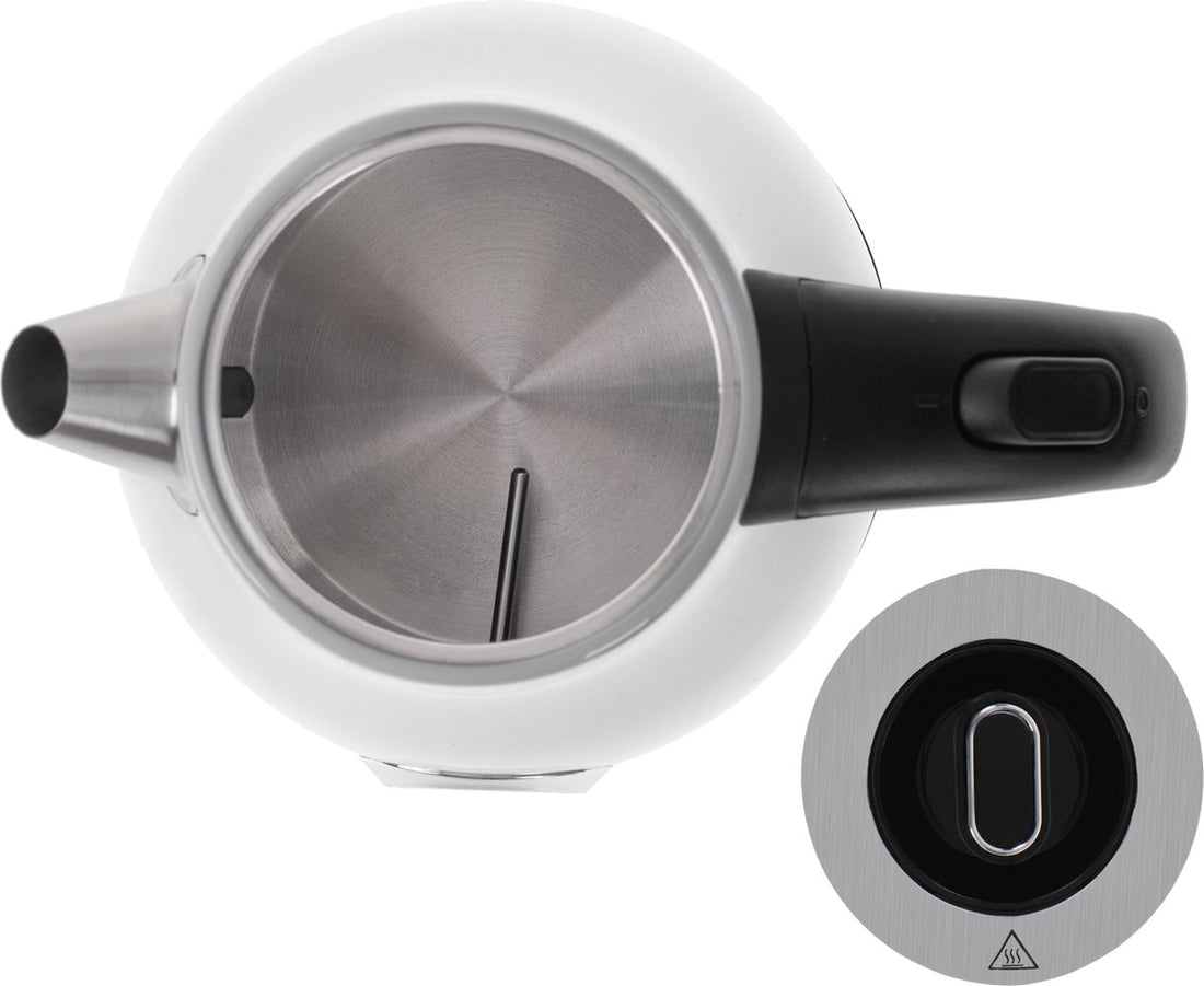 Electric kettle with thermometer - 1.7 liters - WHITE