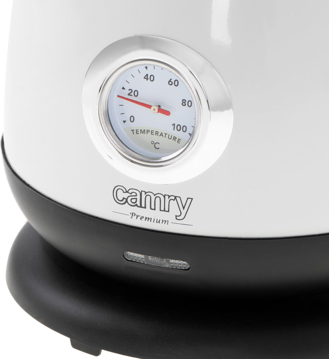Electric kettle with thermometer - 1.7 liters - WHITE