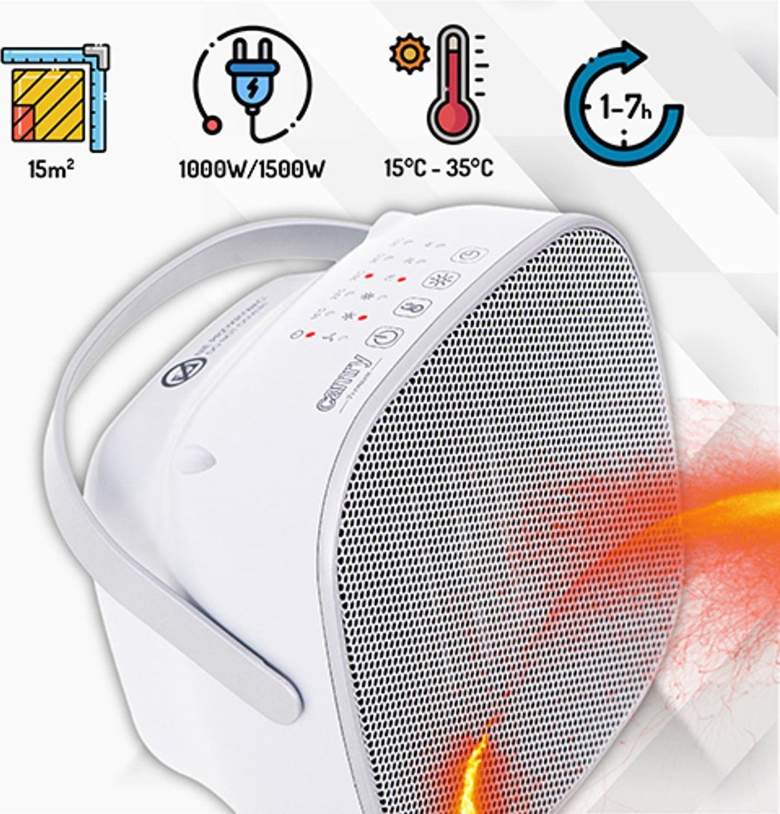 Camry CR 7732 - Ceramic heater with LED