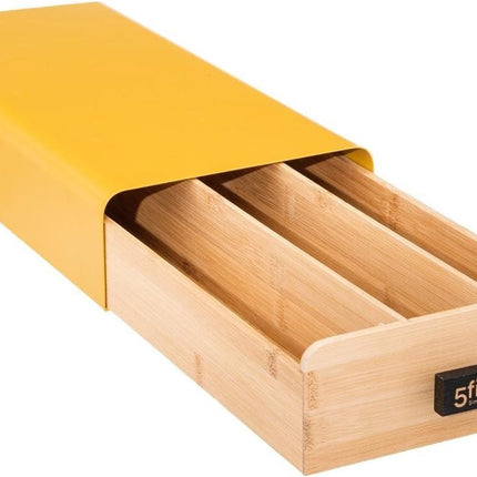 Capsule houder - dispenser lade bamboe hout/metaal 30 capsules
