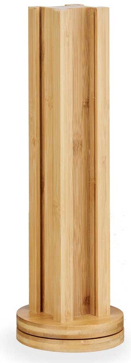 Koffie cup/capsule houder/dispenser - bamboe hout - voor 20 cups - D11 x H30 cm - Geschikt voor Dulce Custo cups