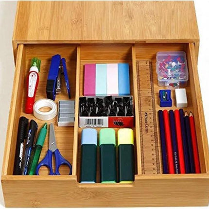Capsulehouder Bamboe- 2 Lades - Theedoos - Opbergbox