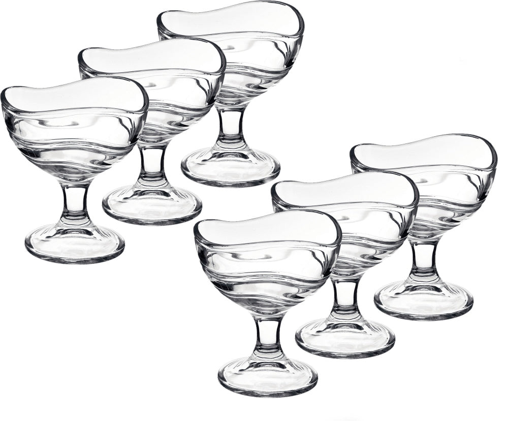 Ice cream cups/Ice cream/Dessert serving bowls - set of 6x 180 ml